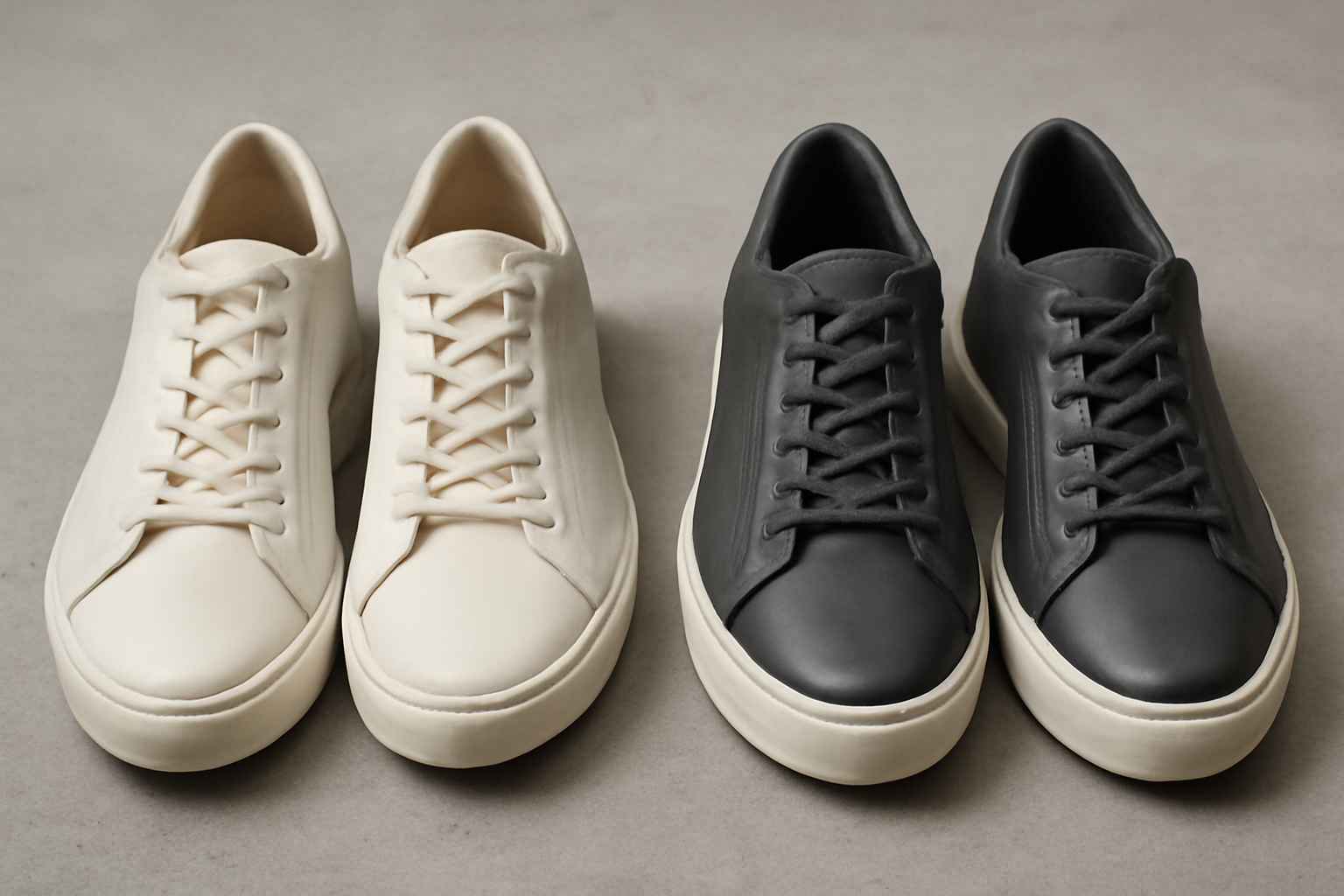 deux paires de sneakers cote a cote