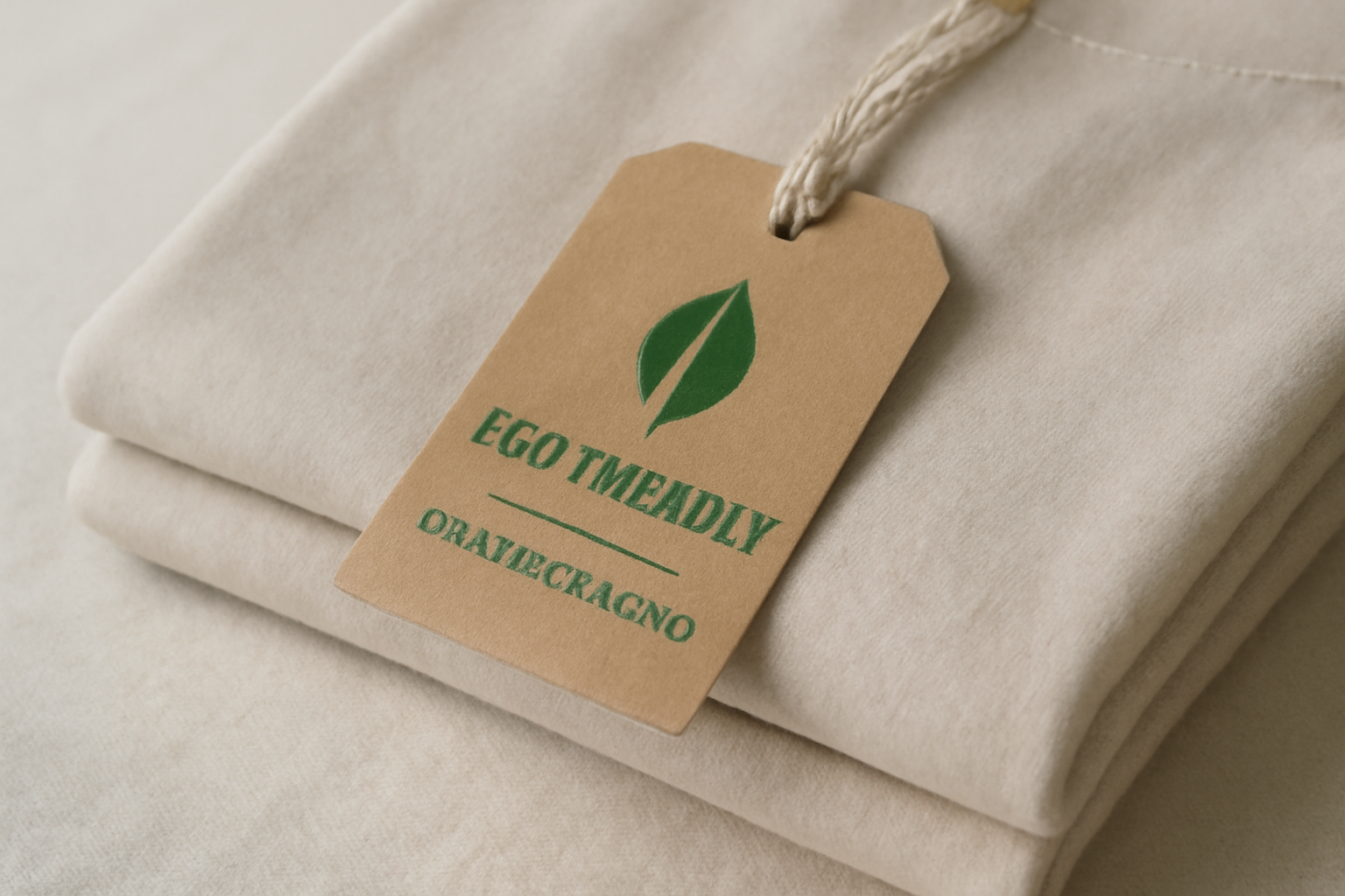 etiquette eco-responsable sur vetement plie