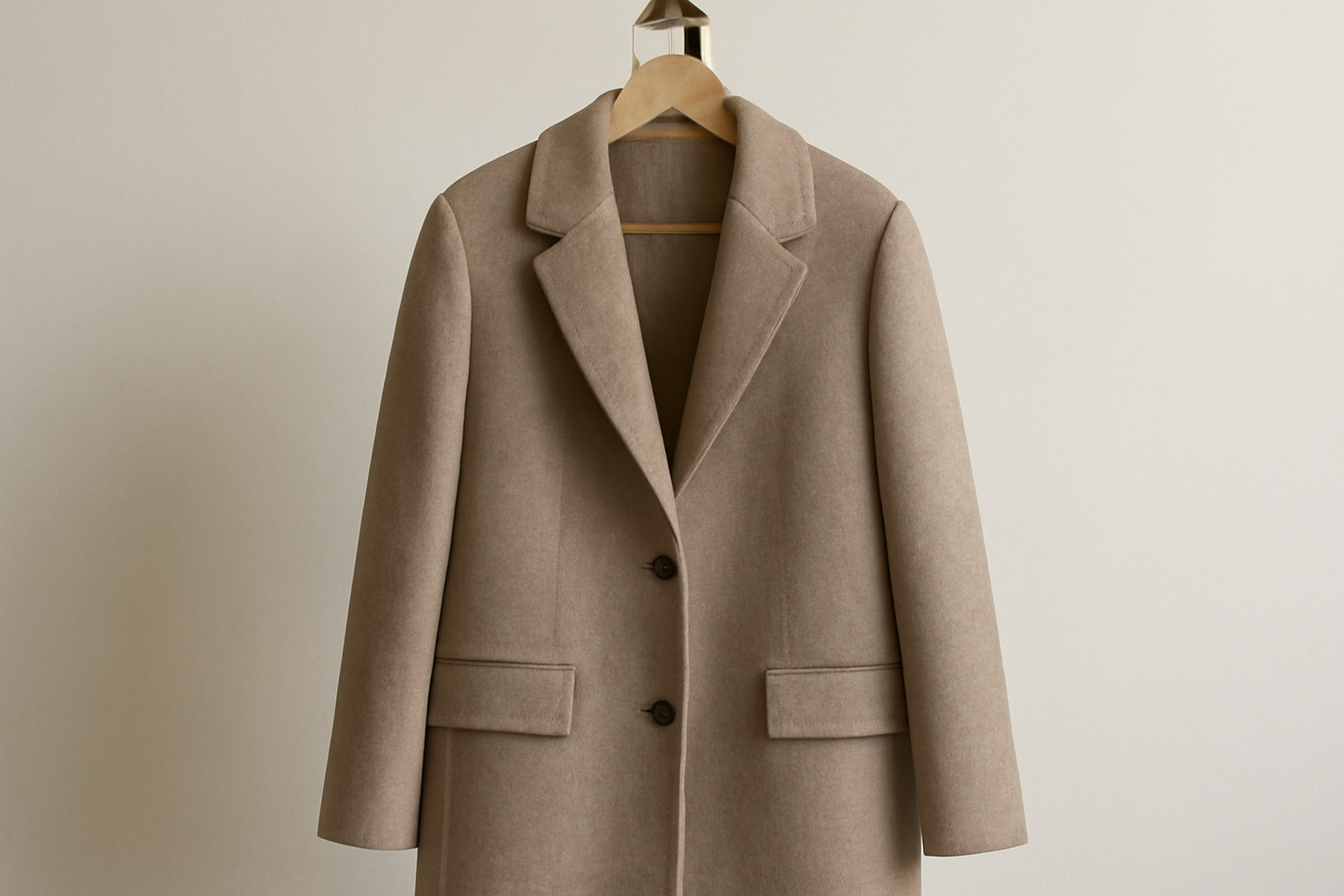 magasindemode-acne-studios-manteau-investissement manteau structuré posé sur porte-manteau