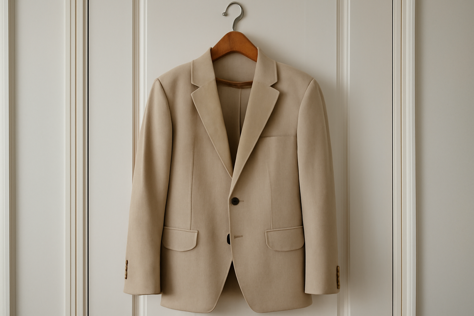 magasindemode-blazer-froisse-astuces blazer suspendu sur porte manteau