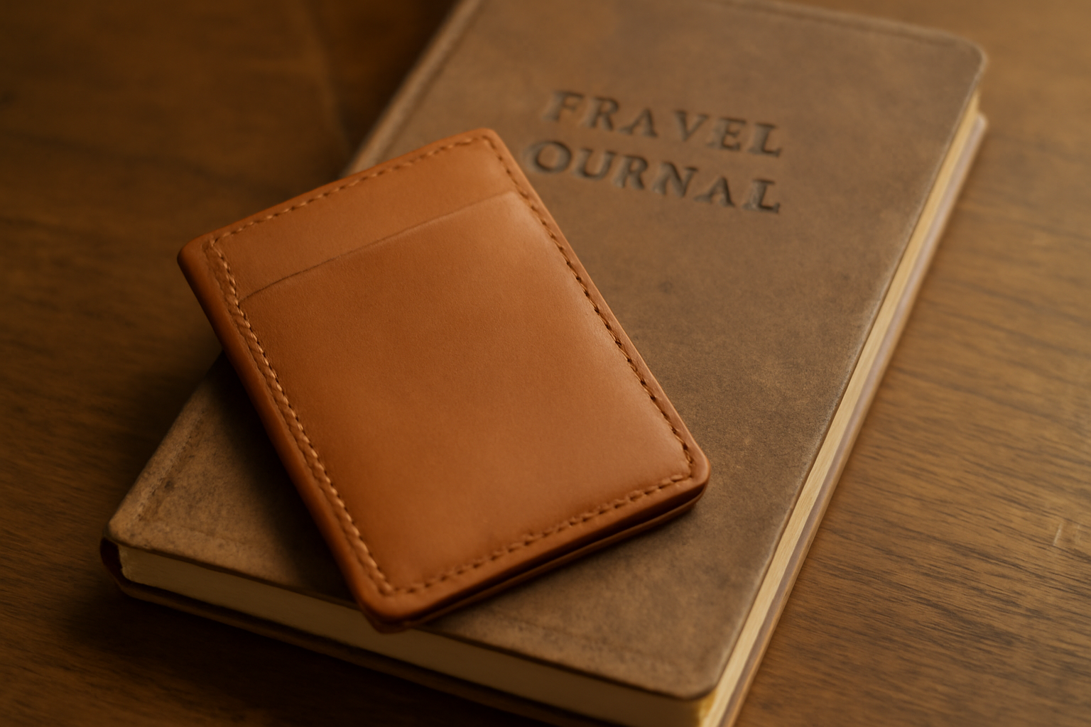 magasindemode-porte-cartes-pour-voyager porte-cartes fin posé sur un carnet de voyage