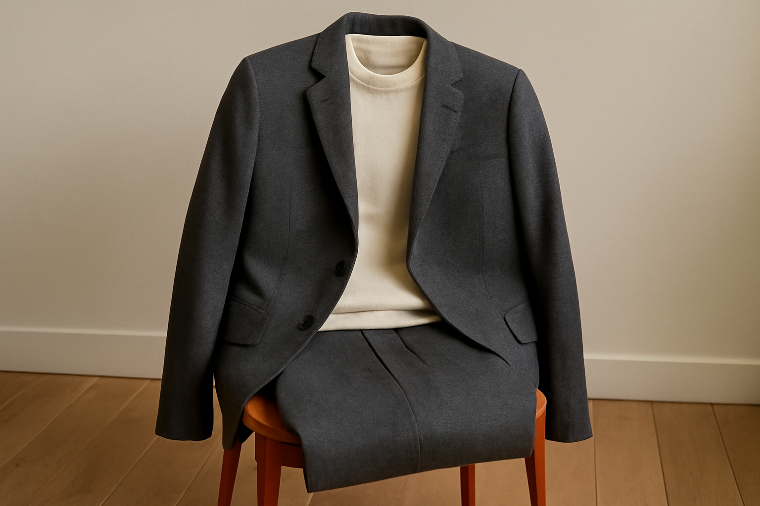 ensemble sobre posé sur chaise prêt à porter