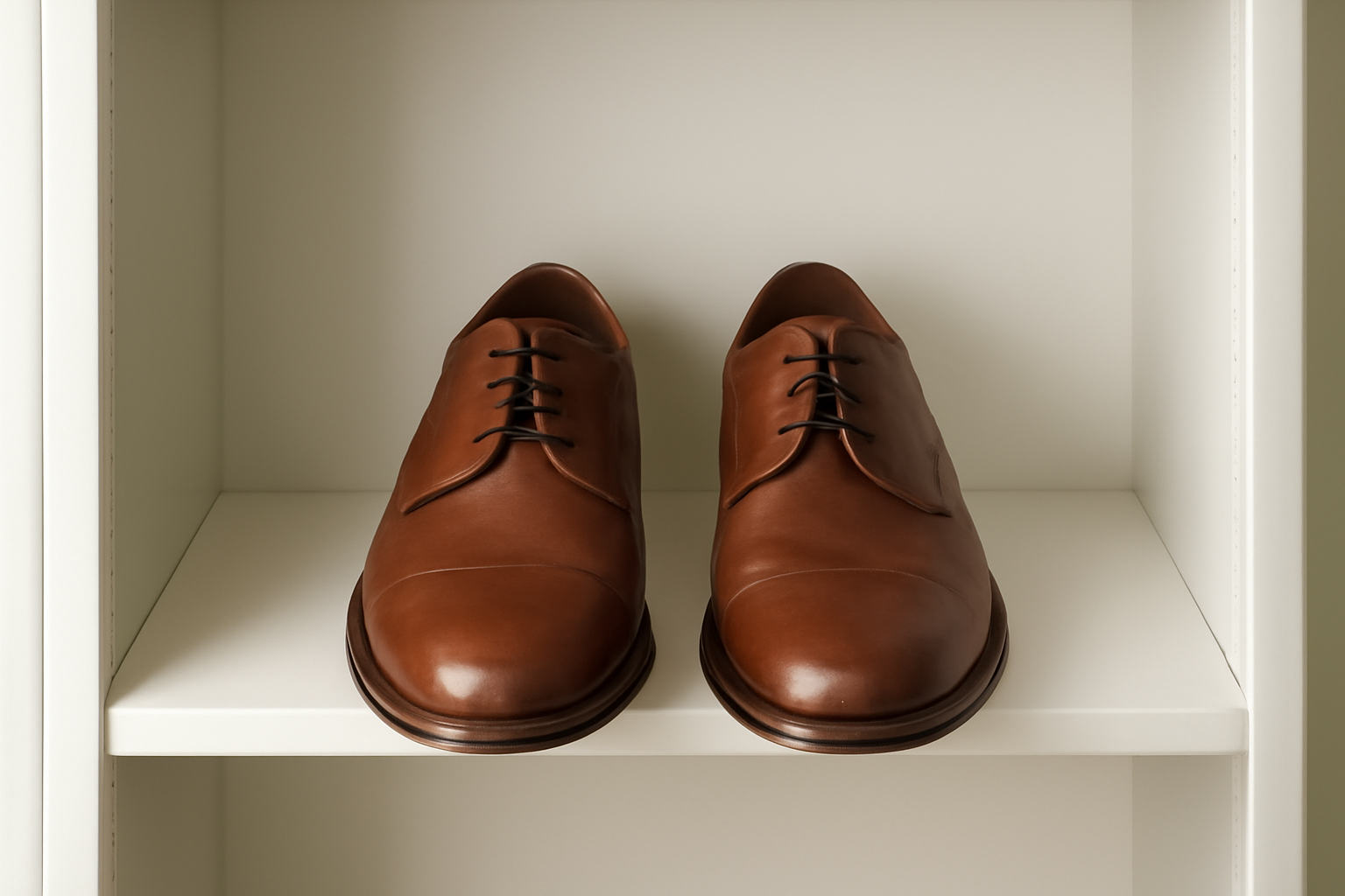 magasindemode-habitudes-entretien-chaussures paire de chaussures rangée sur étagère propre