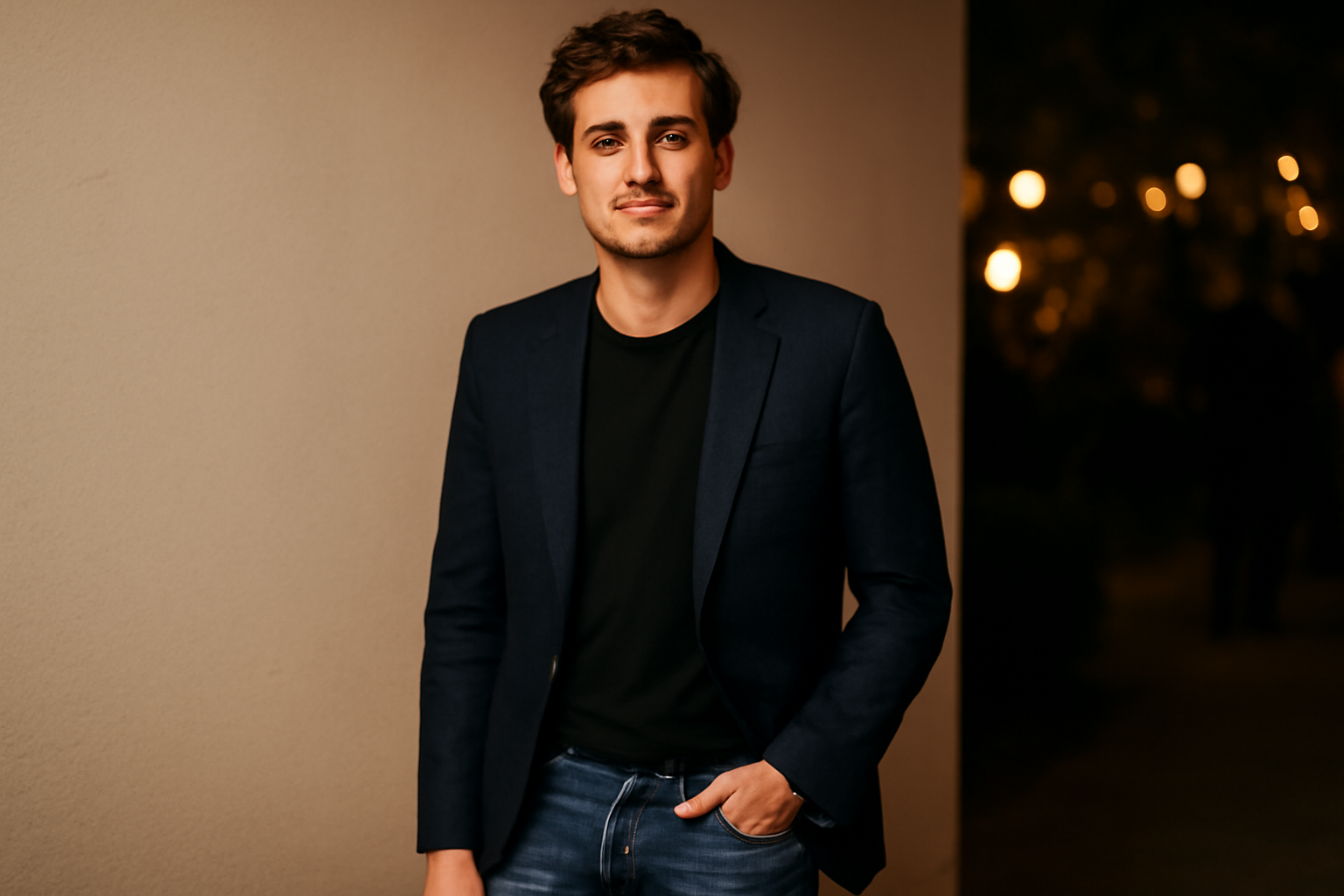 magasindemode-look-soiree-decontractee personne en jean et blazer pour soirée détendue