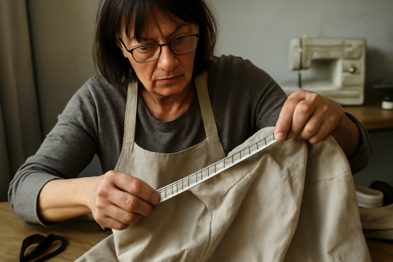 magasindemode-trouver-retoucheur-local-urgence artisan couture mesurant un vêtement en urgence
