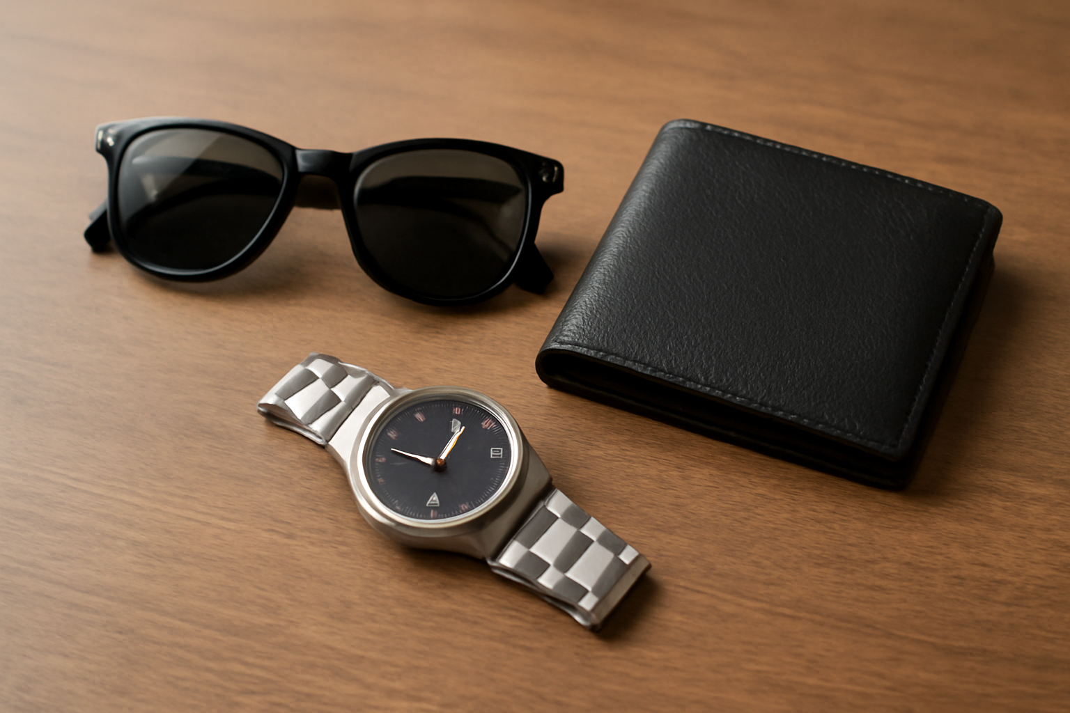 magasindemode-accessoire-transforme-look-weekend trois accessoires posés sur une table