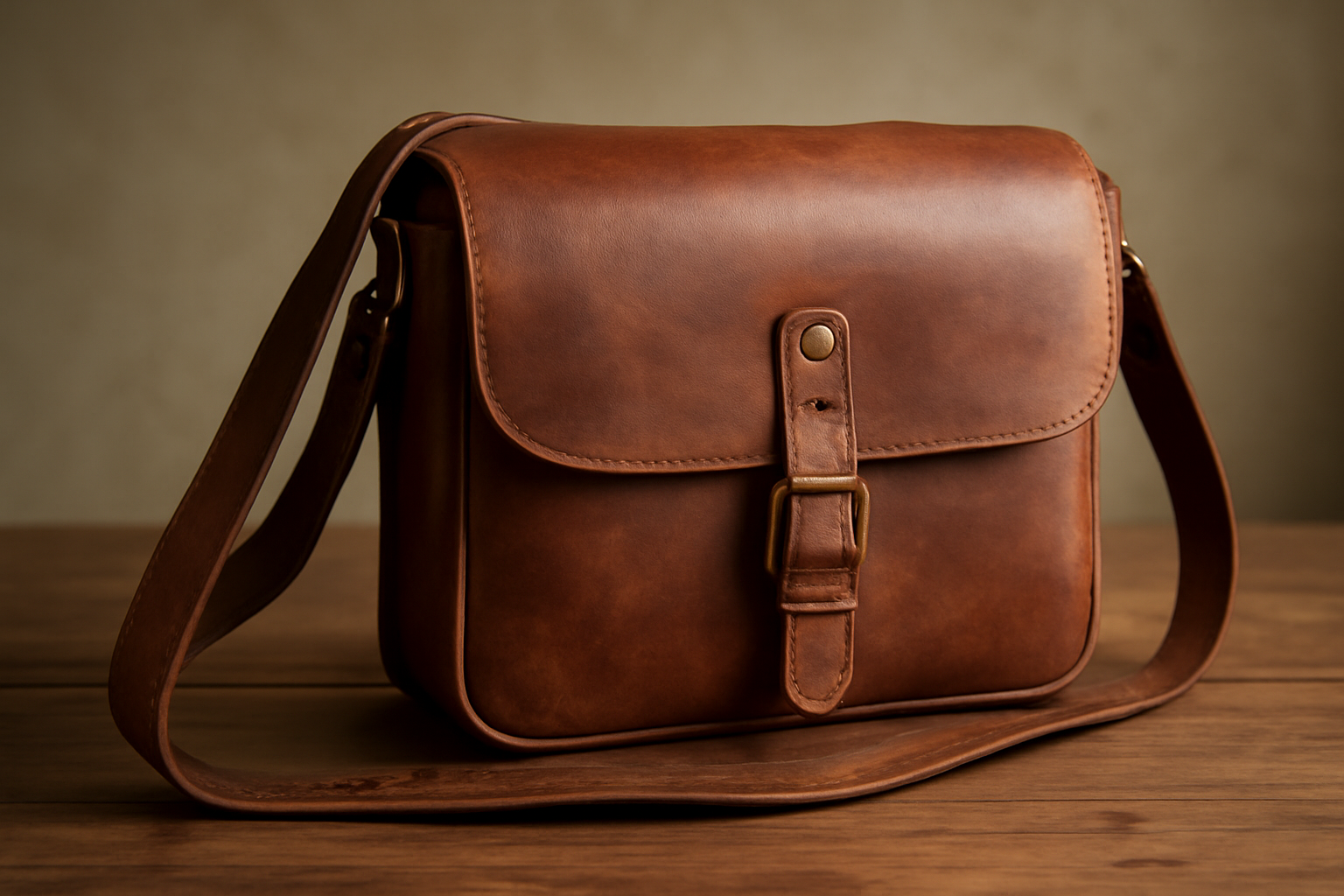 magasindemode-label-sauvage-sac-artisanal sac artisanal posé sur table en bois