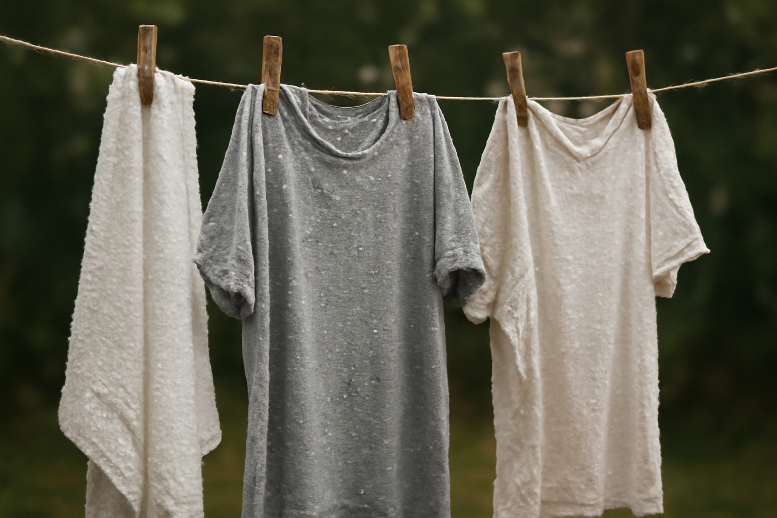 magasindemode-odeur-moisie-apres-sechage linge suspendu restant humide sur corde