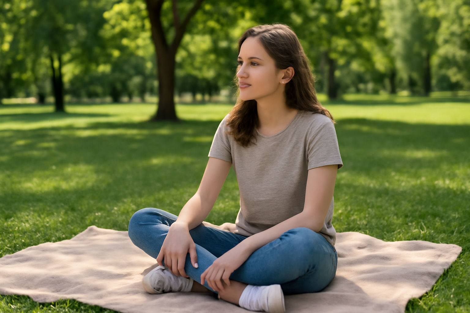 magasindemode-short-pour-pique-nique personne assise sur une couverture au parc