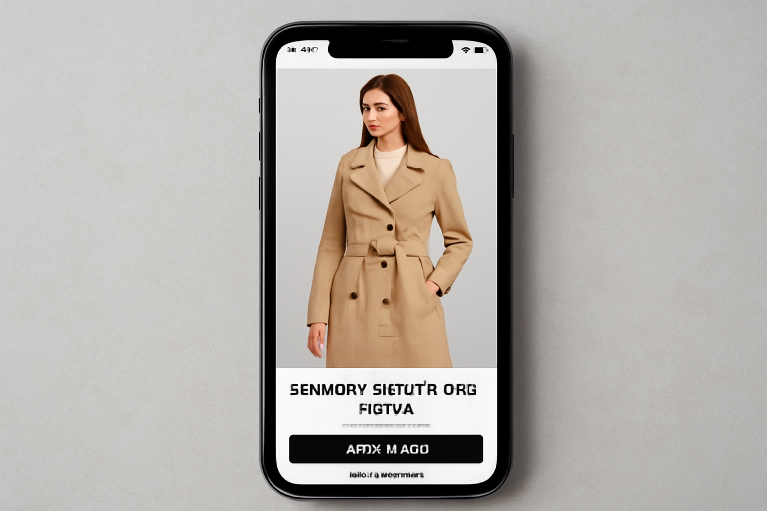 magasindemode-verifier-page-produit-achat écran affichant une page produit sur un smartphone