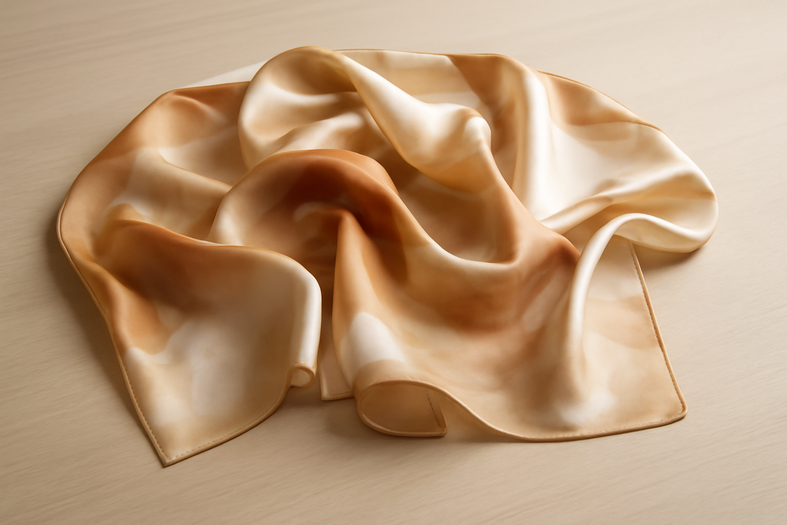 magasindemode-carre-hermes-investissement foulard en soie posé sur table minimaliste