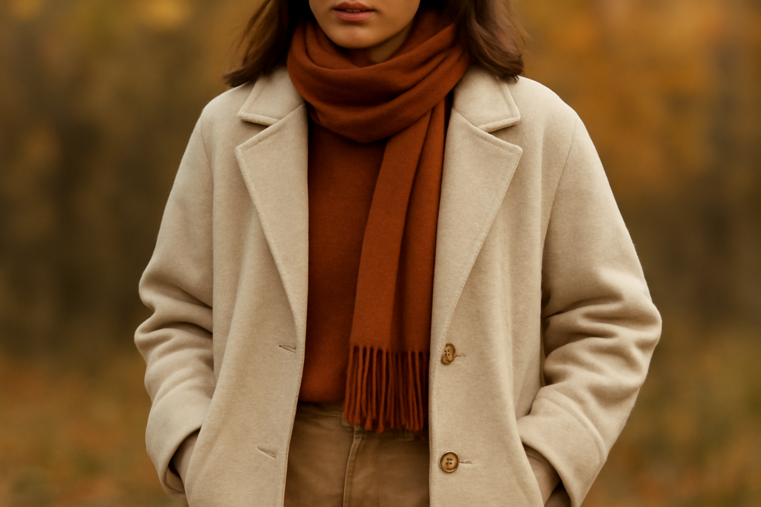 magasindemode-couleurs-automne-moderne personne portant palette automnale assortie