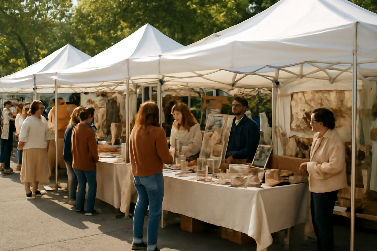 magasindemode-createurs-locaux-weekend-proximite stands de créateurs sur un marché en plein air