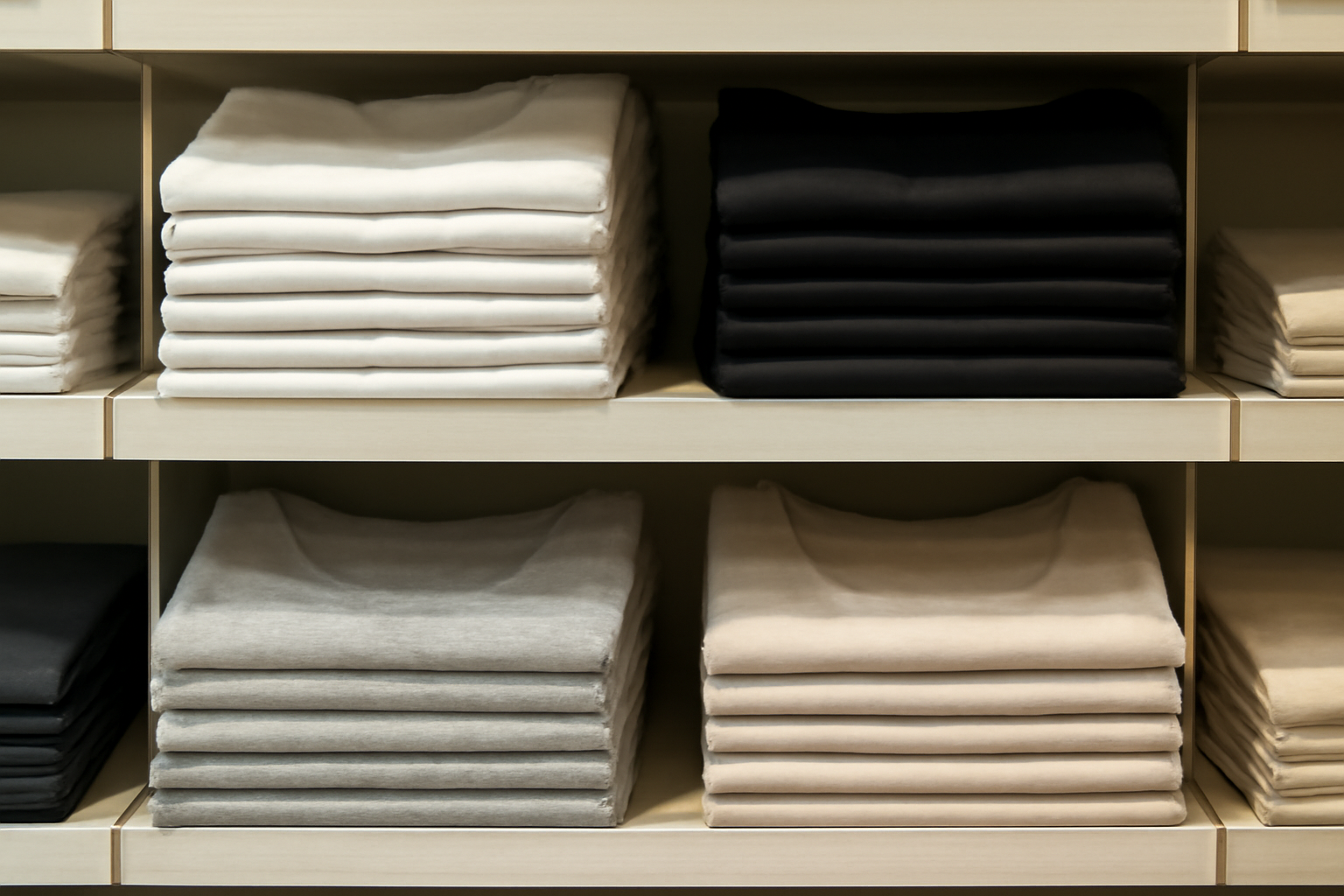 magasindemode-marks-spencer-basiques rayon de basiques pliés en magasin