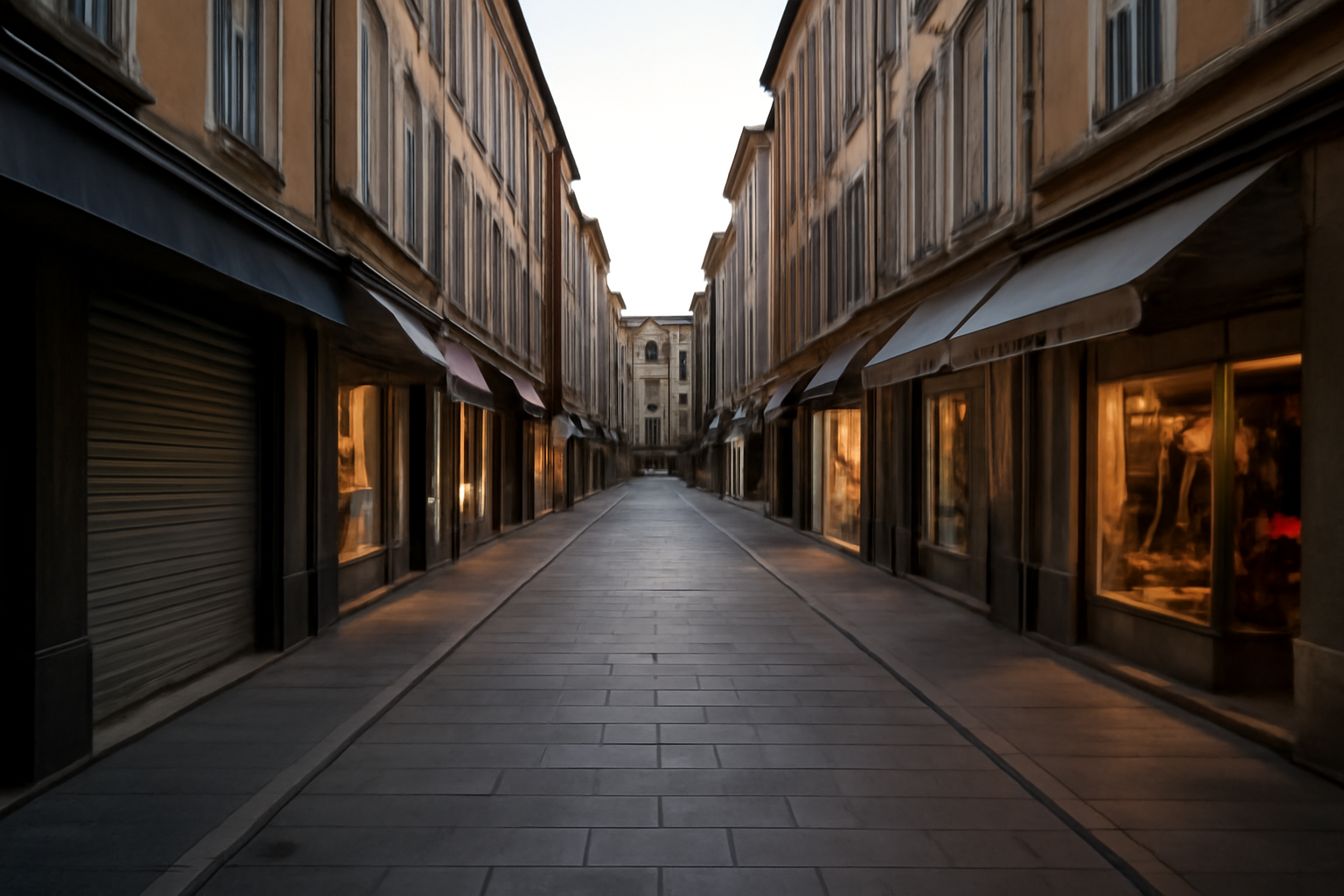 magasindemode-meilleurs-creneaux-shopping rue commerçante peu fréquentée tôt le matin
