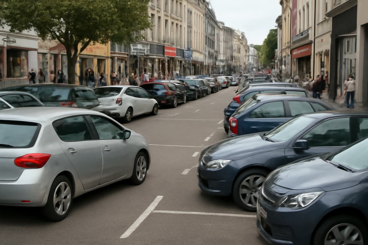 magasindemode-parkings-shopping-centre-ville parking proche d'une grande rue commerçante animée