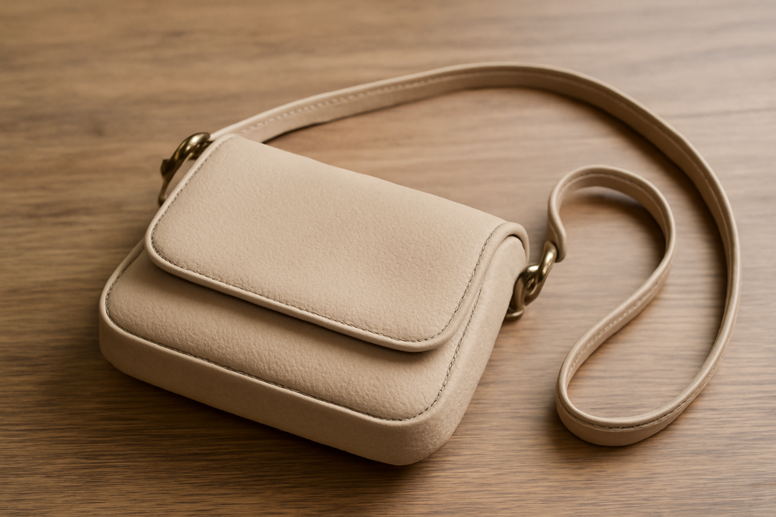 magasindemode-sacs-essentiels-sortie-courte petit sac bandoulière posé sur une table