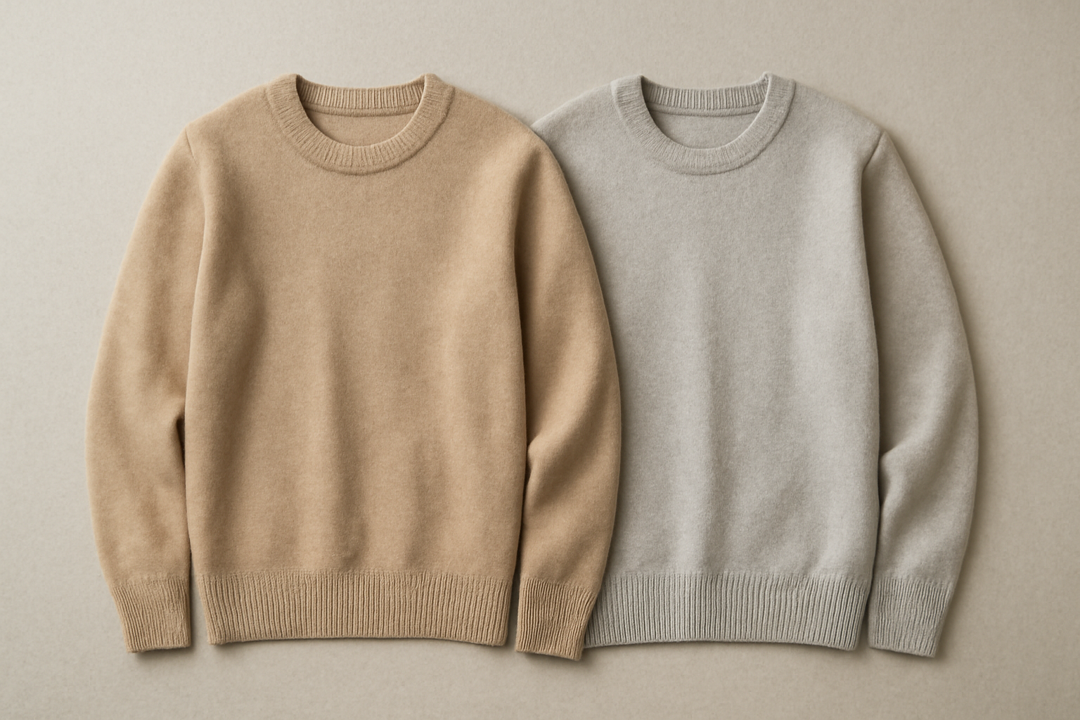 magasindemode-stella-ou-celine-basiques deux pulls neutres posés côte à côte