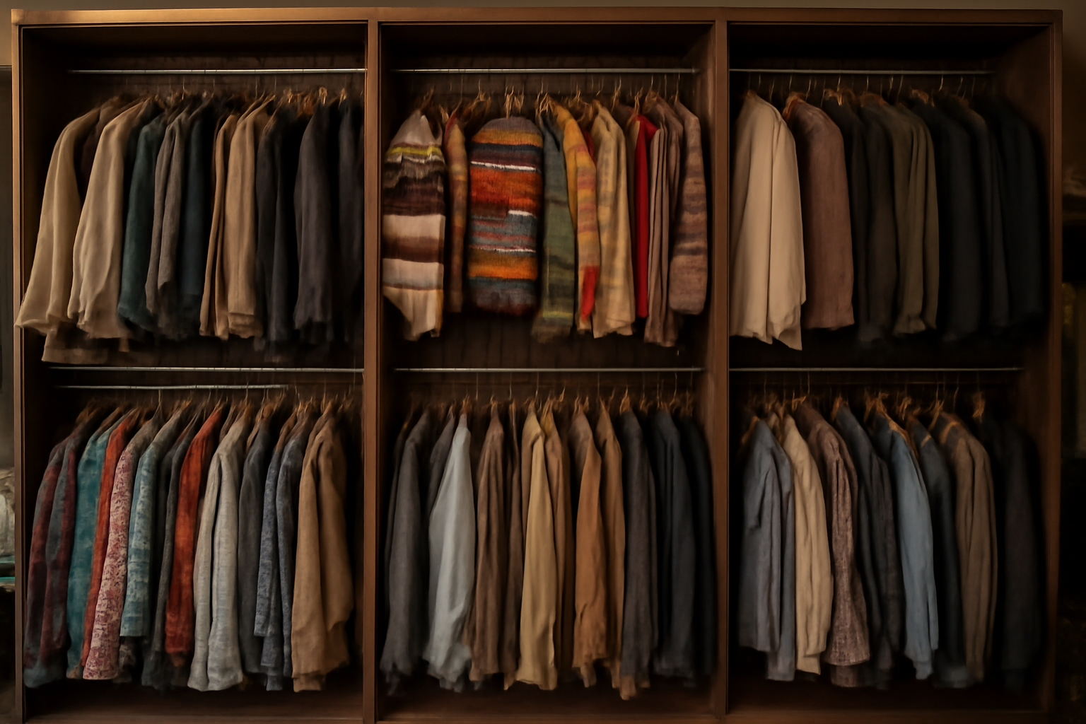 magasindemode-friperies-vintage-proches-centre rayonnages de vêtements vintage dans une friperie