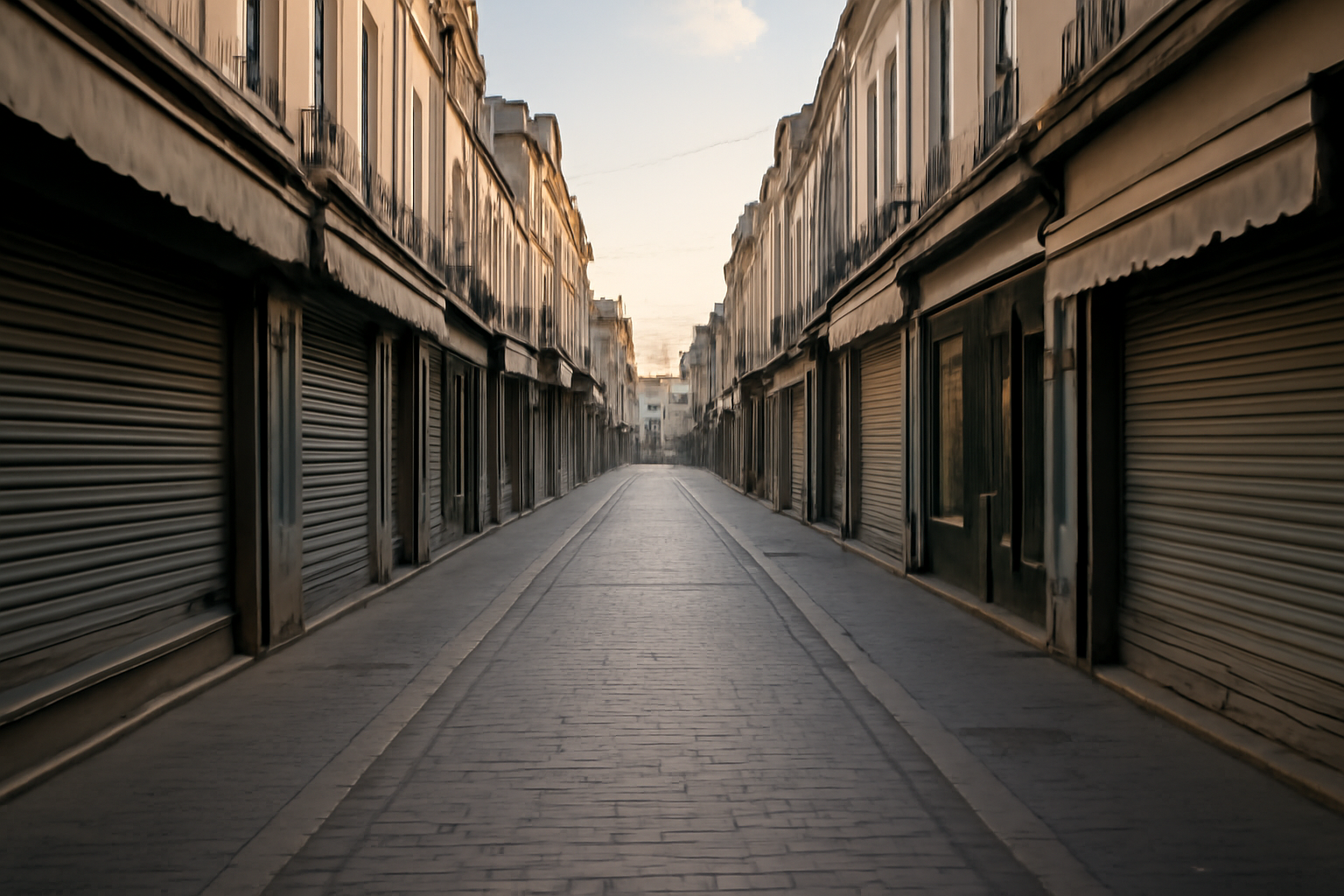 magasindemode-horaires-eviter-foule-commerces rue commerçante presque vide tôt matin
