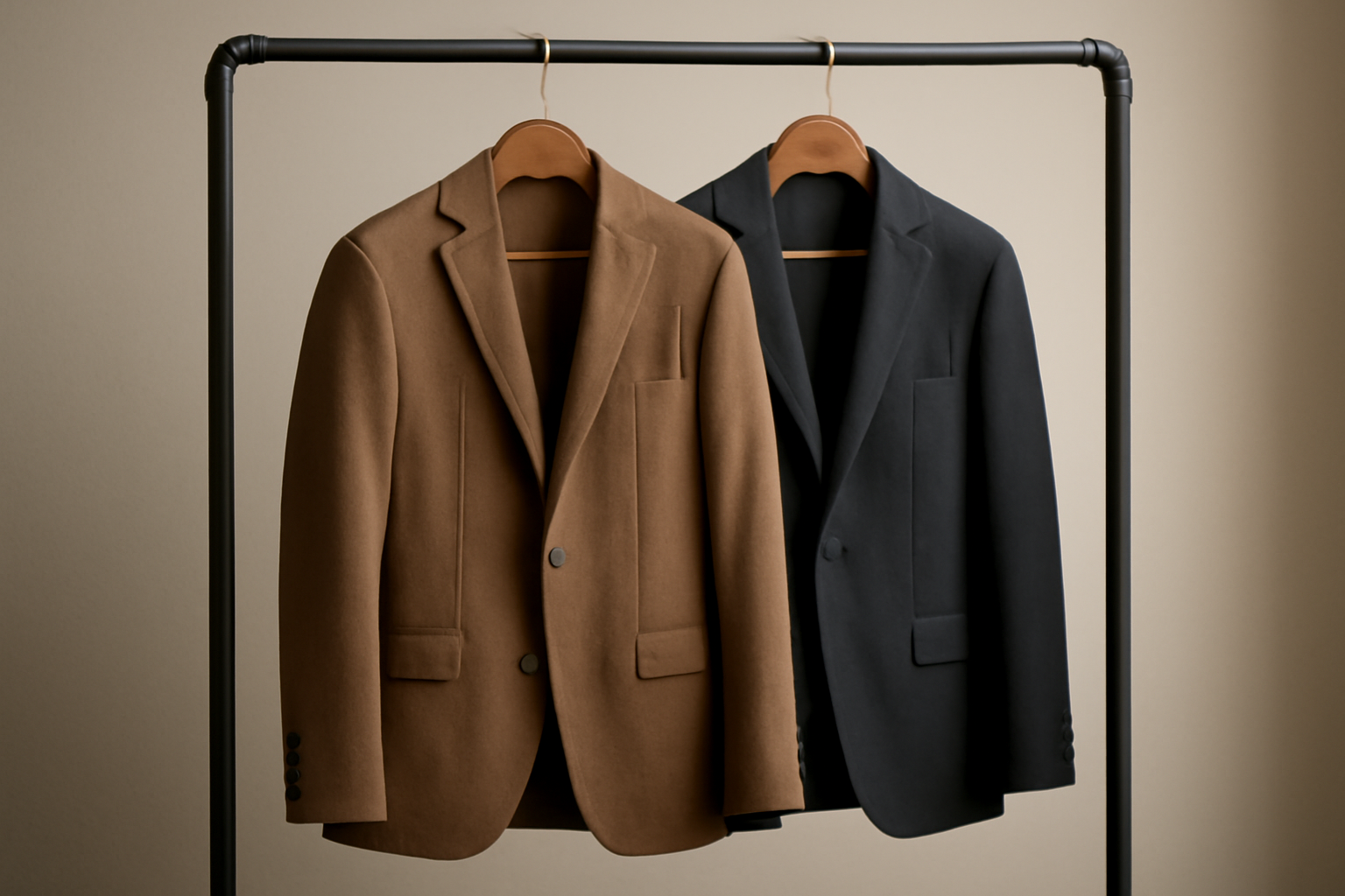 magasindemode-ikks-claudie-pierlot-blazer deux blazers suspendus sur un portant