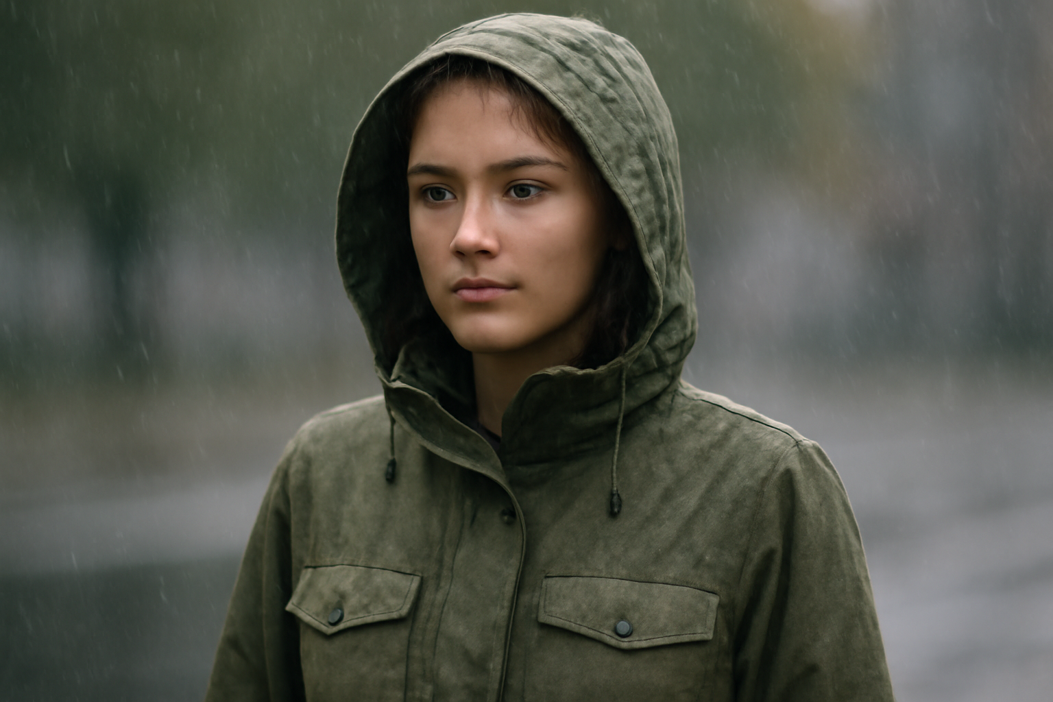 magasindemode-napapijri-parka-hiver personne portant parka sous pluie fine