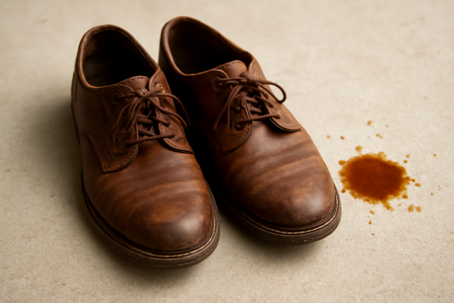 magasindemode-proteger-chaussures-des-taches chaussures posées près d'une tache de café