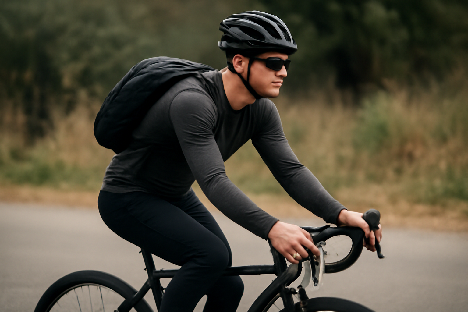 magasindemode-sac-leger-velo-ville personne cycliste avec sac compact