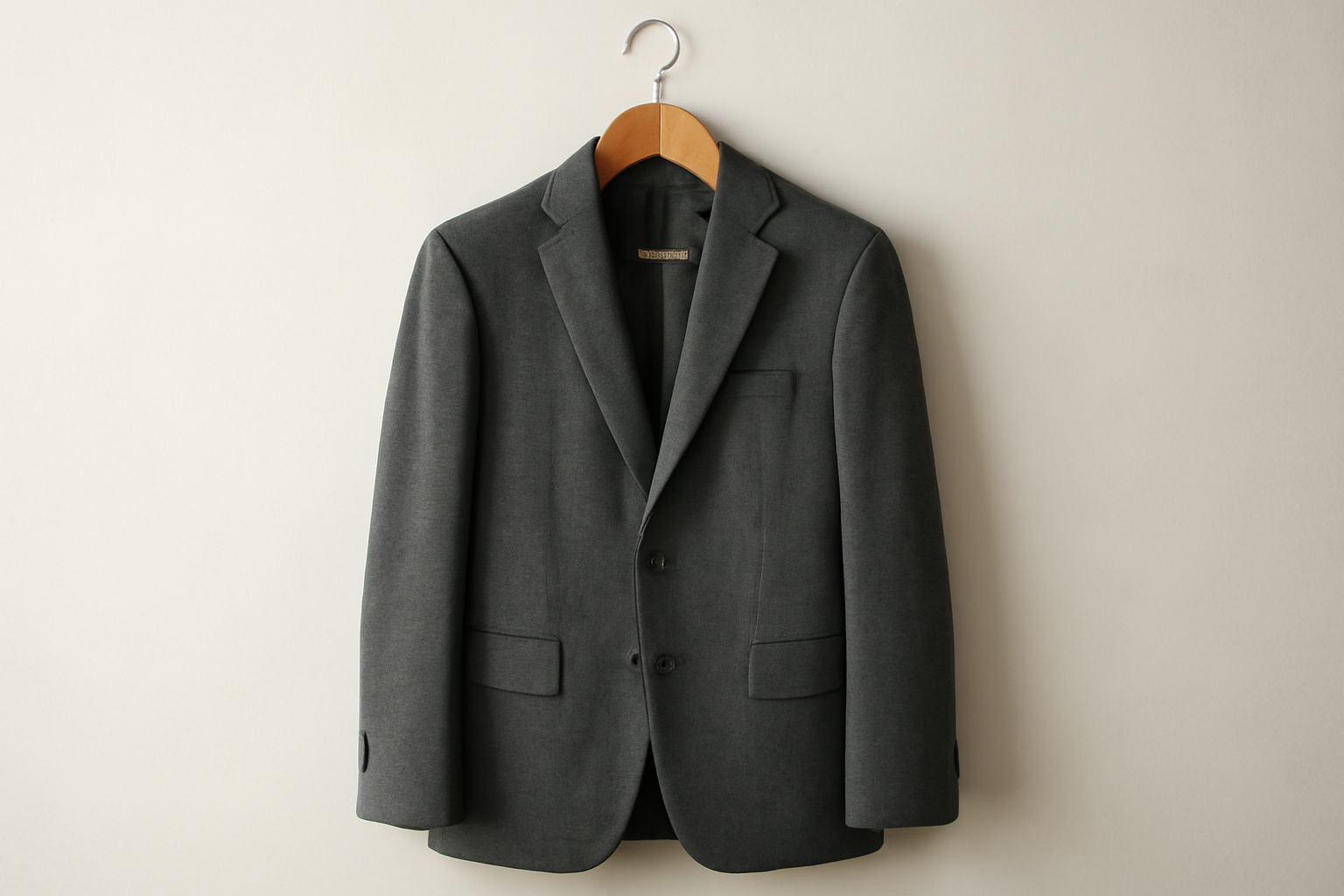 magasindemode-coupe-blazer-casual-chic blazer posé sur un cintre en bois