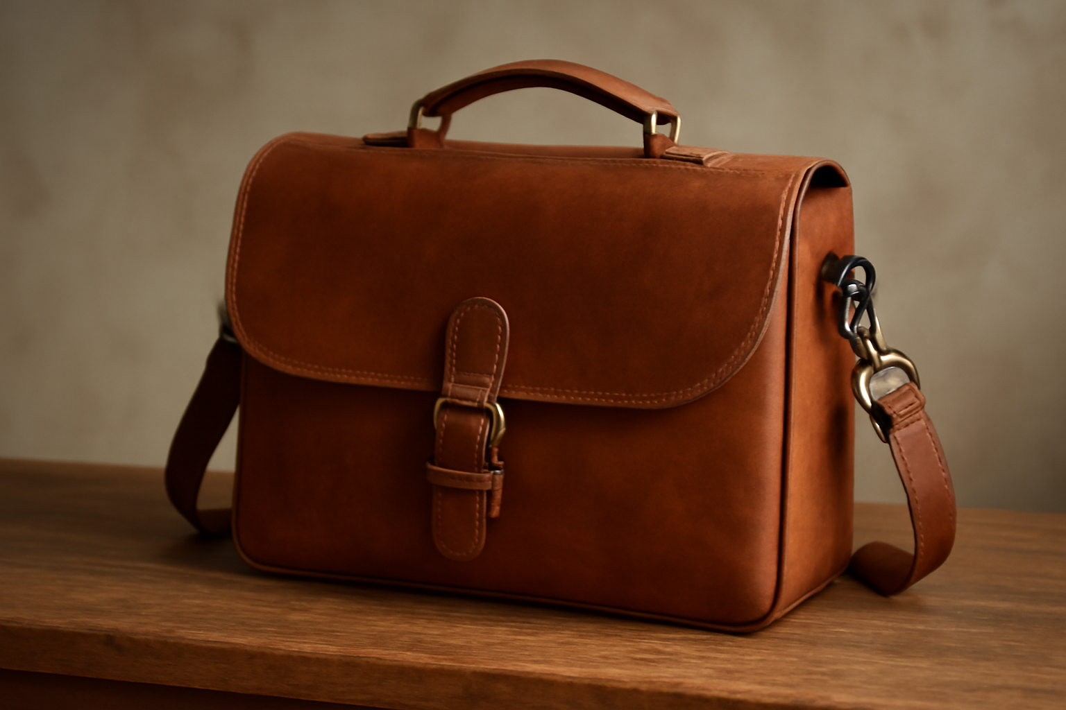 magasindemode-cuir-rainures-que-faire sac en cuir posé sur une table