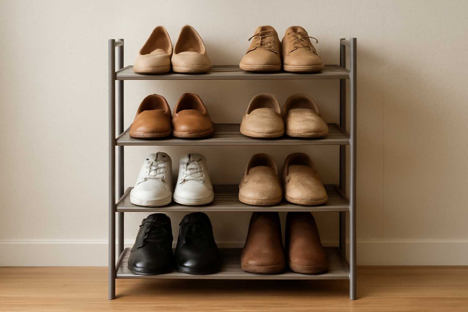 magasindemode-range-chaussures-gagner-place étagère à chaussures compacte bien rangée